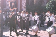 General Jos Domingo Garrido Abreu, pasando revista a las bandas de guerra del Pentathln Deportivo Militarizado Universitario, Irapuato Gto. Agosto de 1999, Archivo 3 de Diana